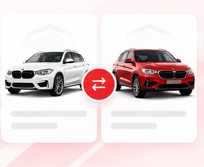Two vehicles ready for side-by-side comparison
